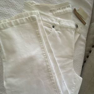 NWT Talbots Womens white heritage crop denim